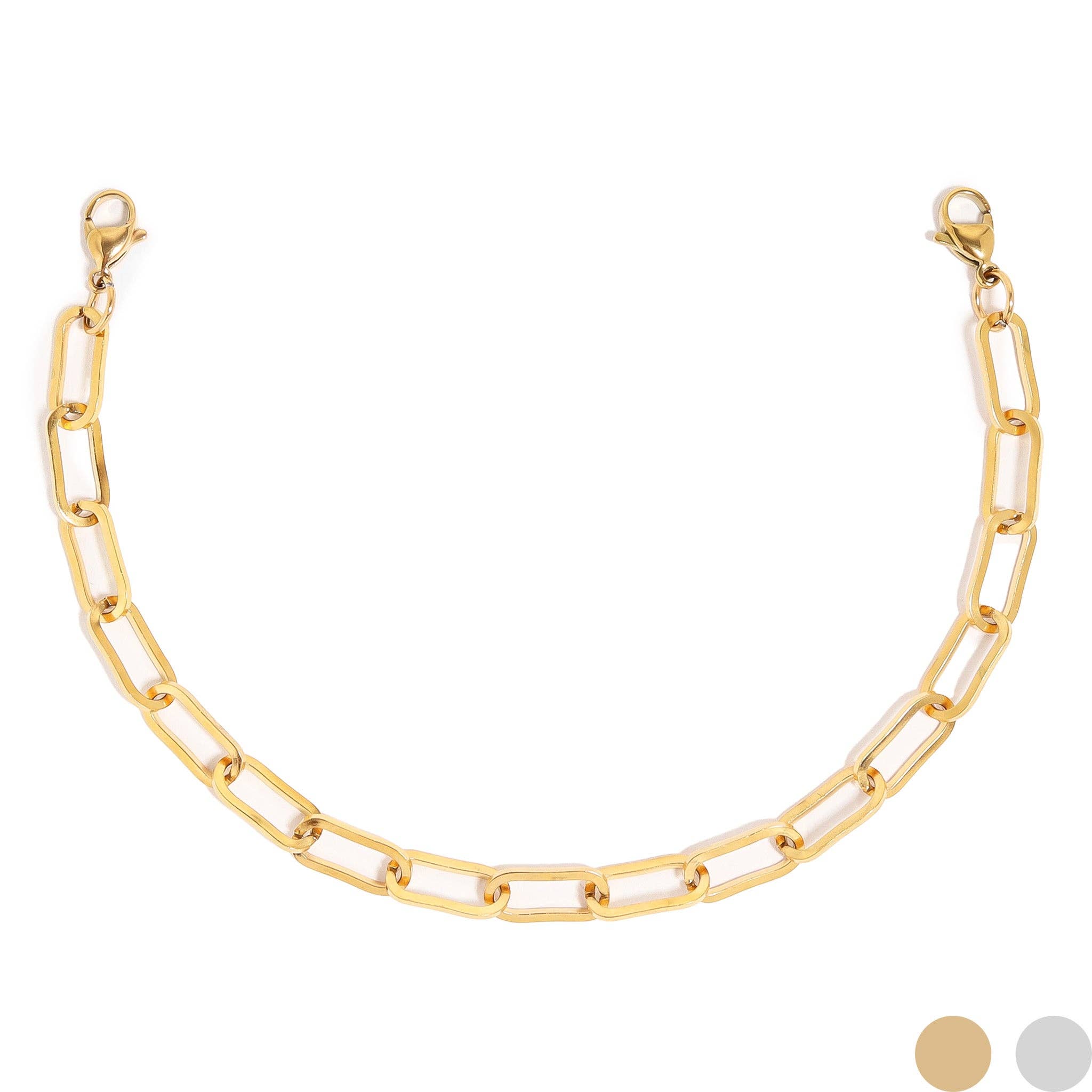 Trucker Hat Chain: Silver/Gold Paperclip