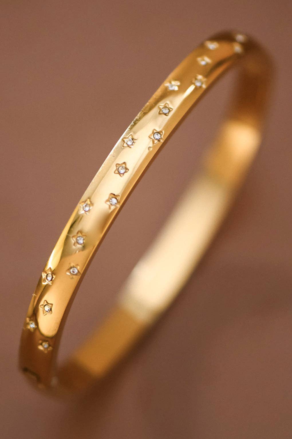 Gold Star Diamonette Bangle Bracelet