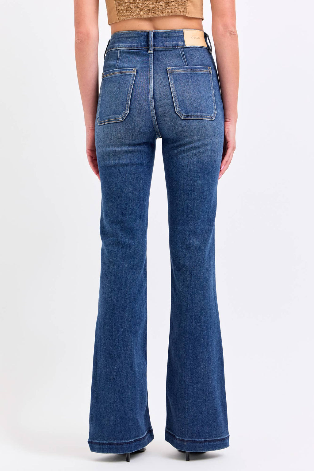 Cello Trouser Two Button Flare Jeans