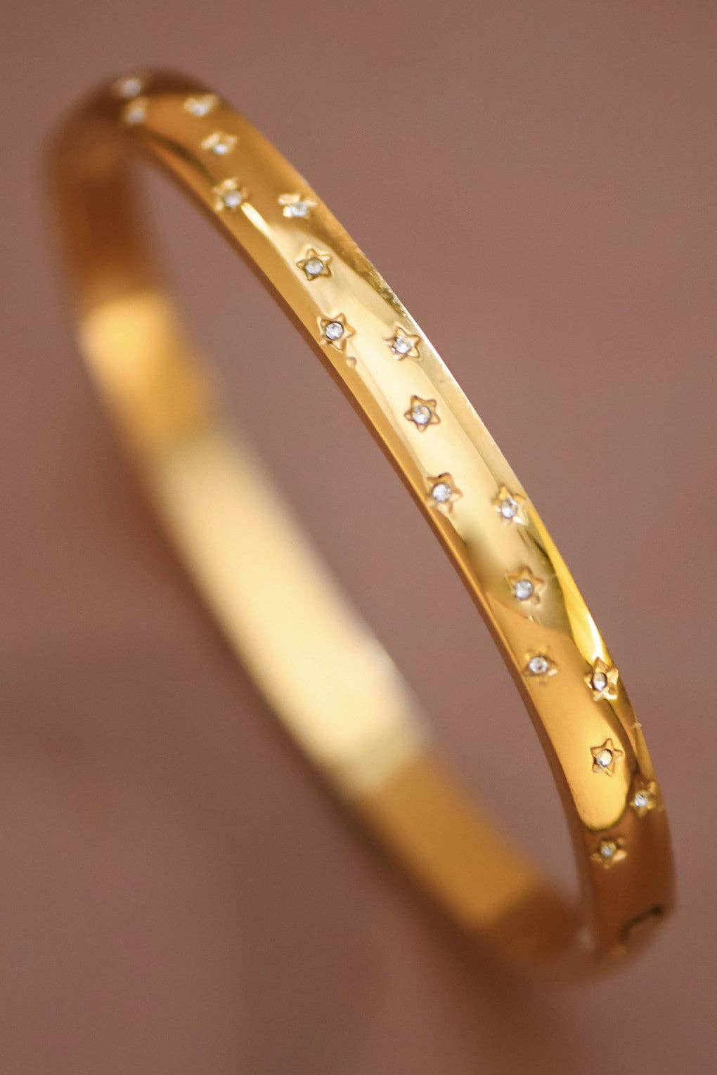Gold Star Diamonette Bangle Bracelet