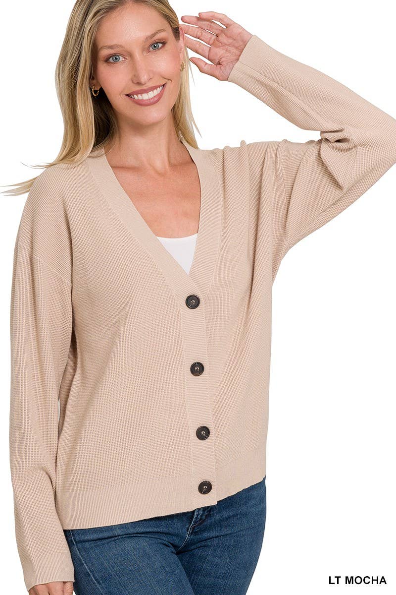 Basic Button Sweater Cardigan, Multiple Colors!