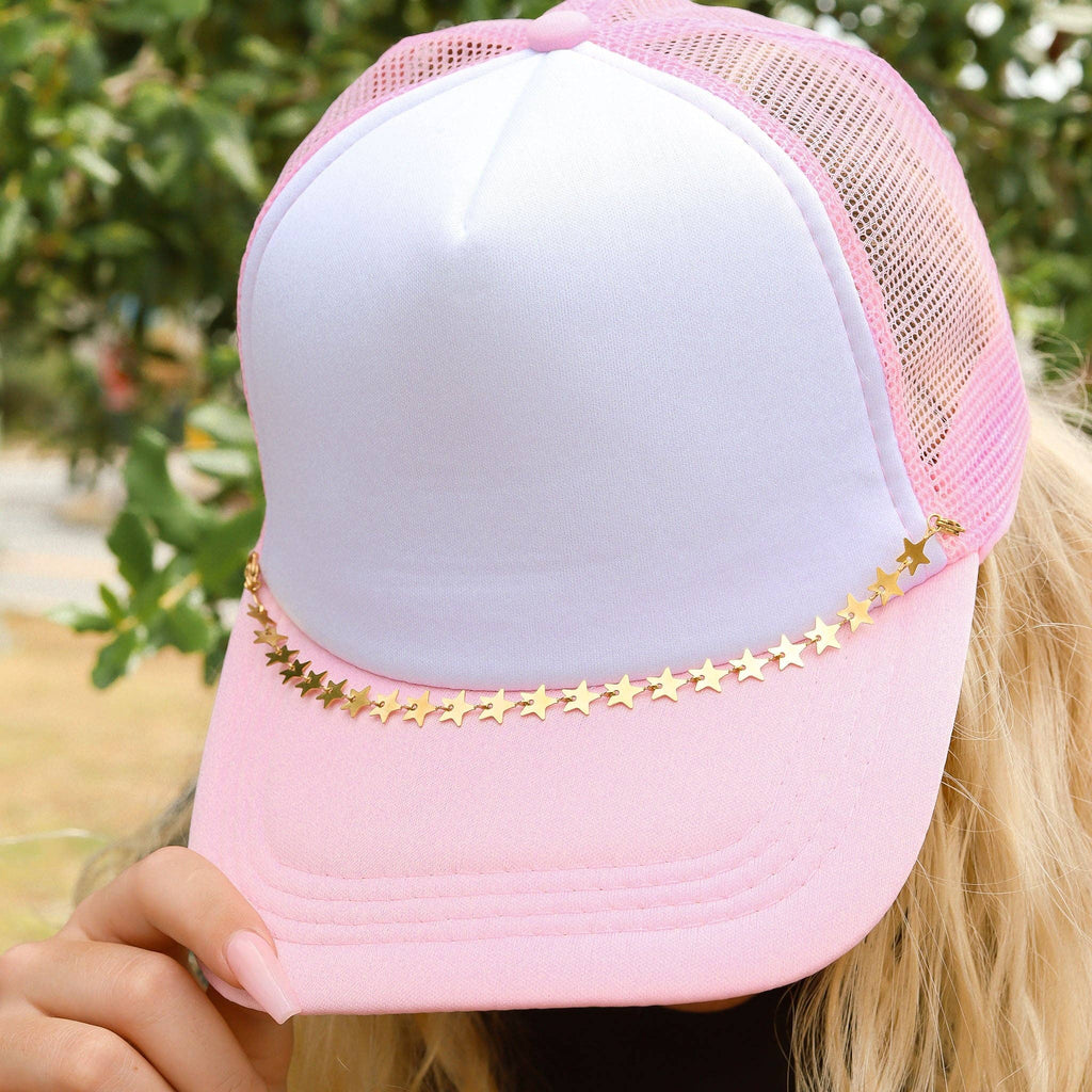 Trucker Hat Chain: Silver/Gold Star