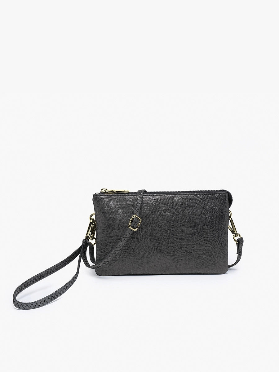 3 Compartment Crossbody Wristlet, Multiple Colors
