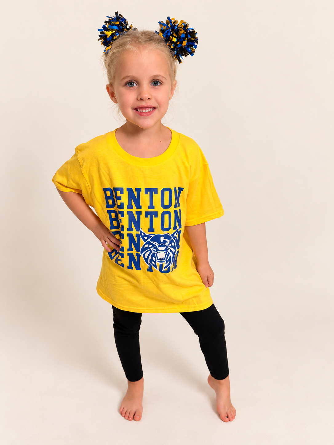 Benton Bobcats Stacked Short Sleeve Graphic Tee, Youth