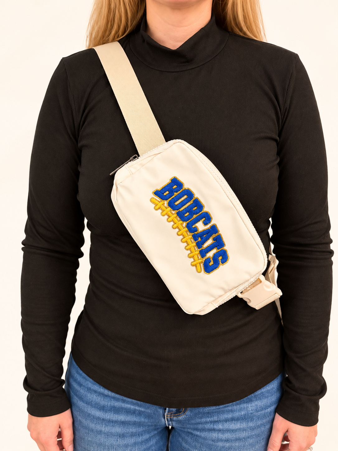 Benton Bobcats Glitter Patch Belt Bag, Multiple Colors