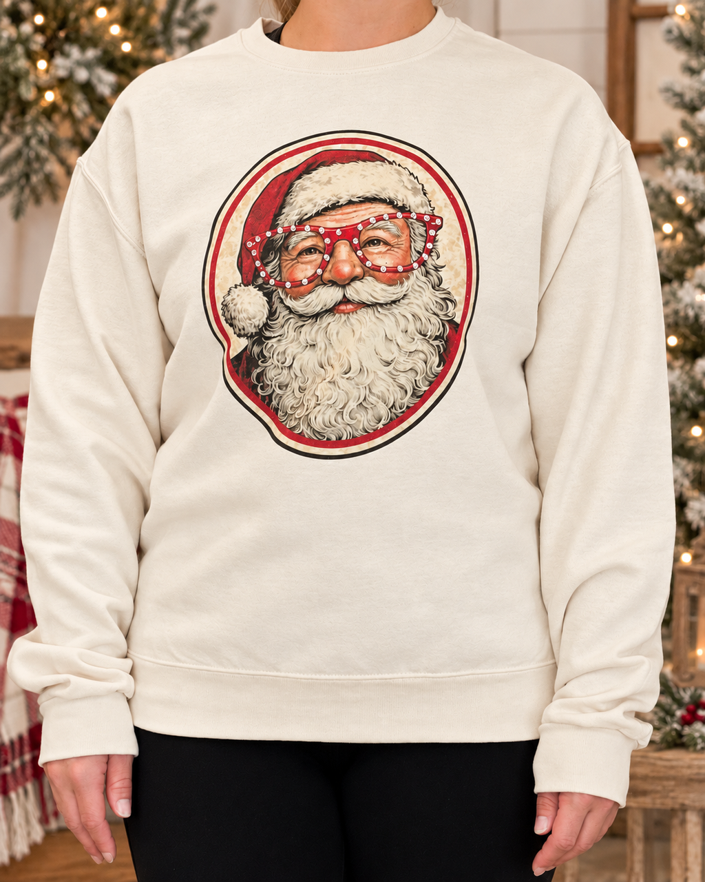 Jolly & Jeweled Santa Sweatshirt