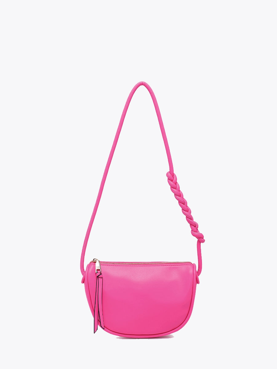 Hot Pink Half Moon Purse