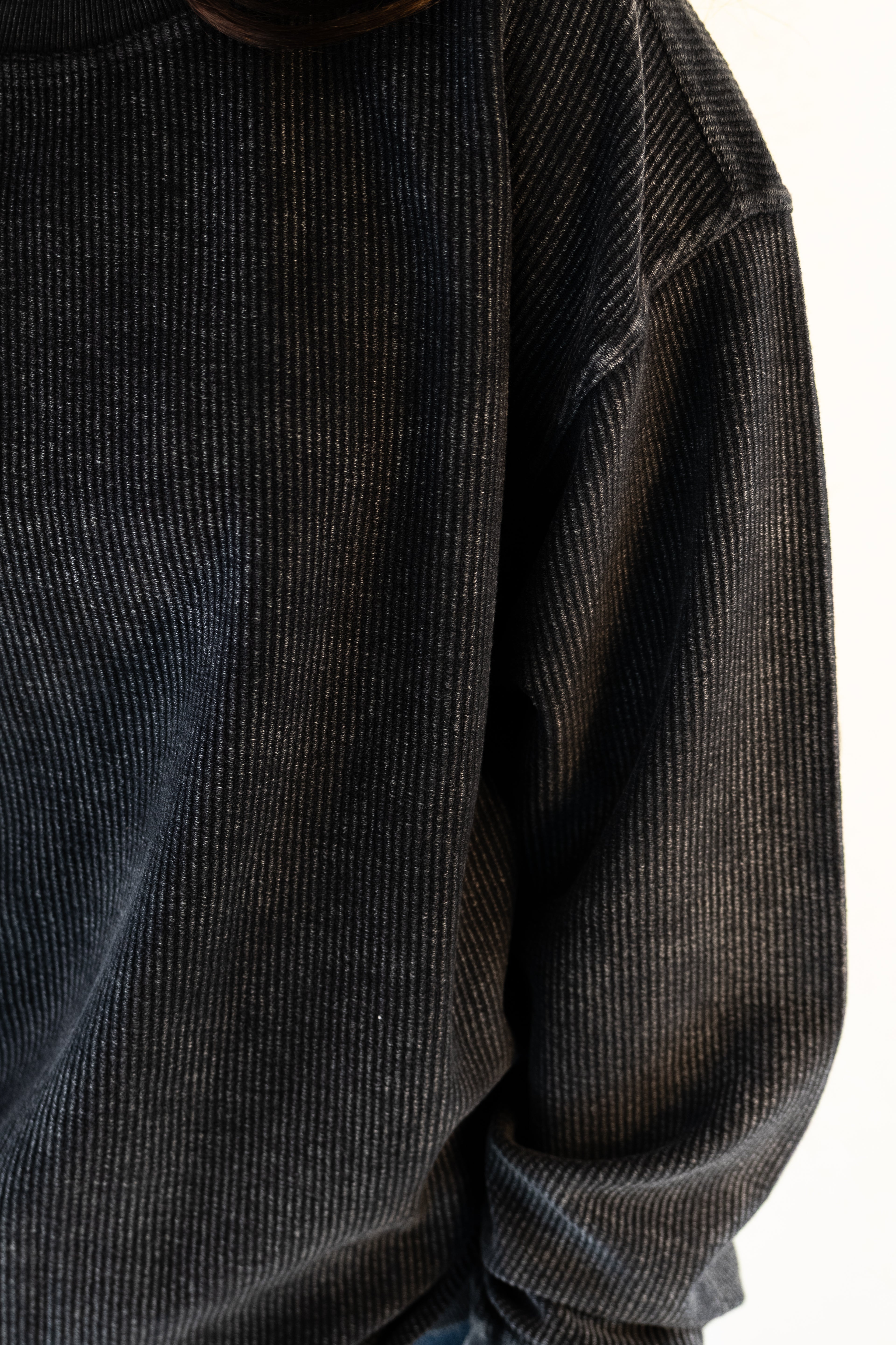 Soft Ribbed Crewneck Sweatshirt- Multiple Colors