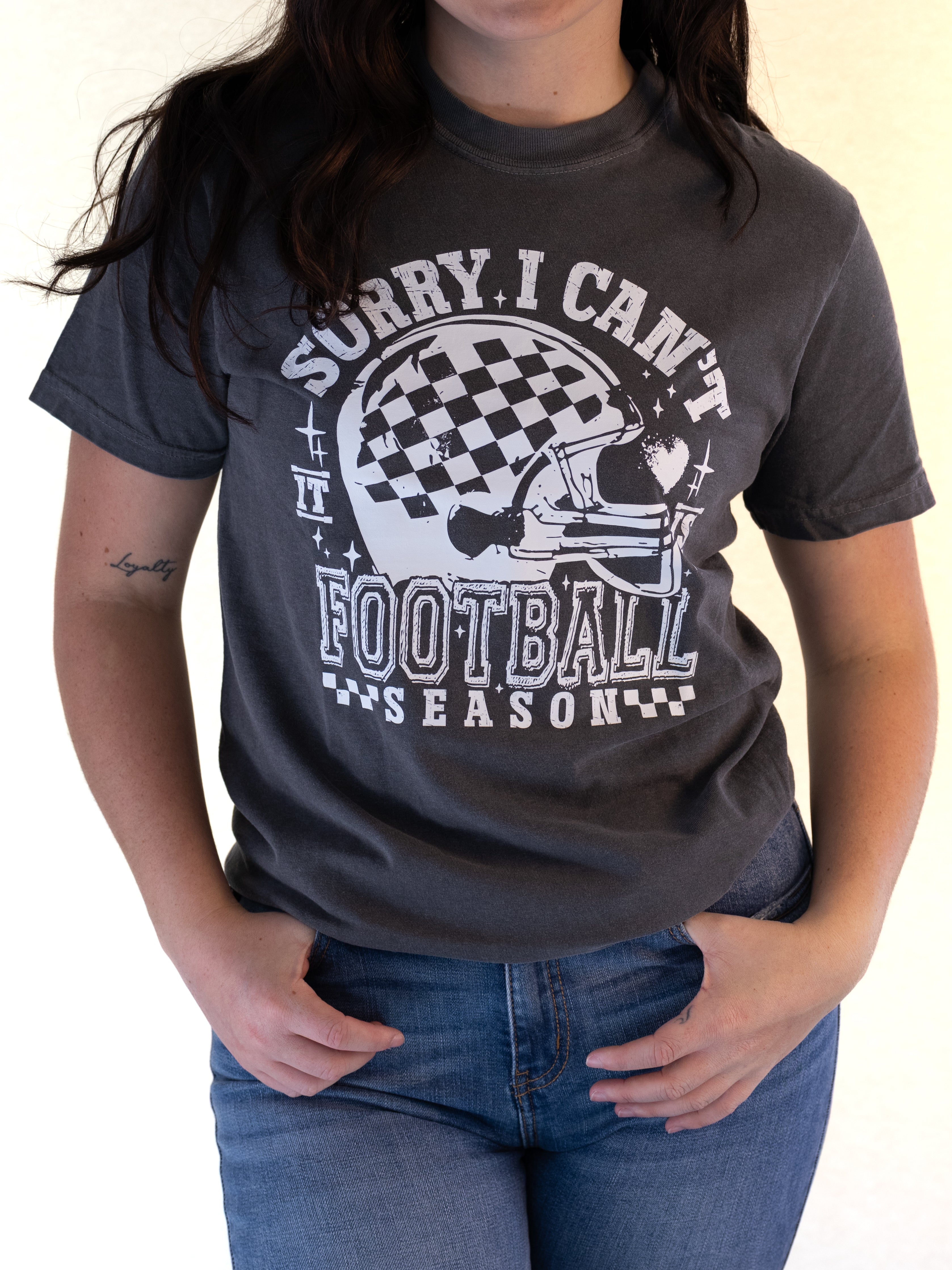 Sorry, Can't, Football Graphic T Shirt