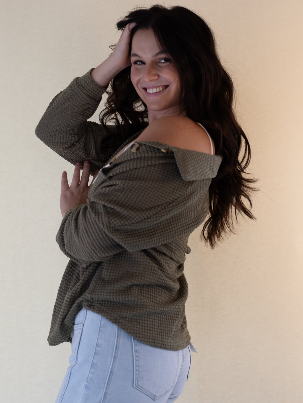 Woodland Waffle Button Up