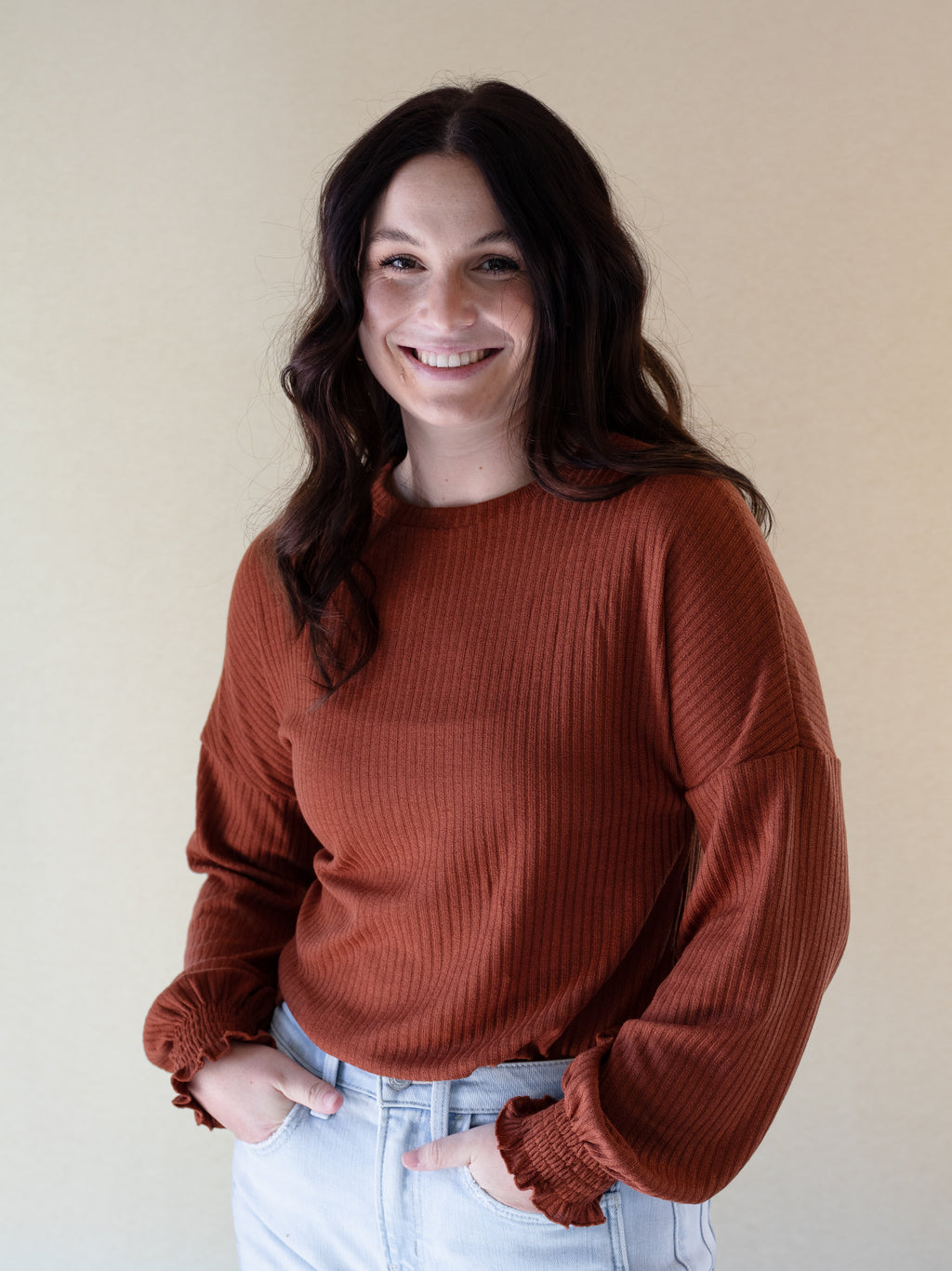 Pumpkin Spice Balloon Blouse