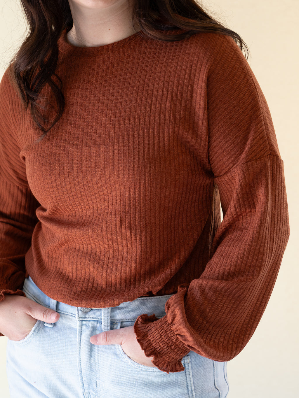 Pumpkin Spice Balloon Blouse