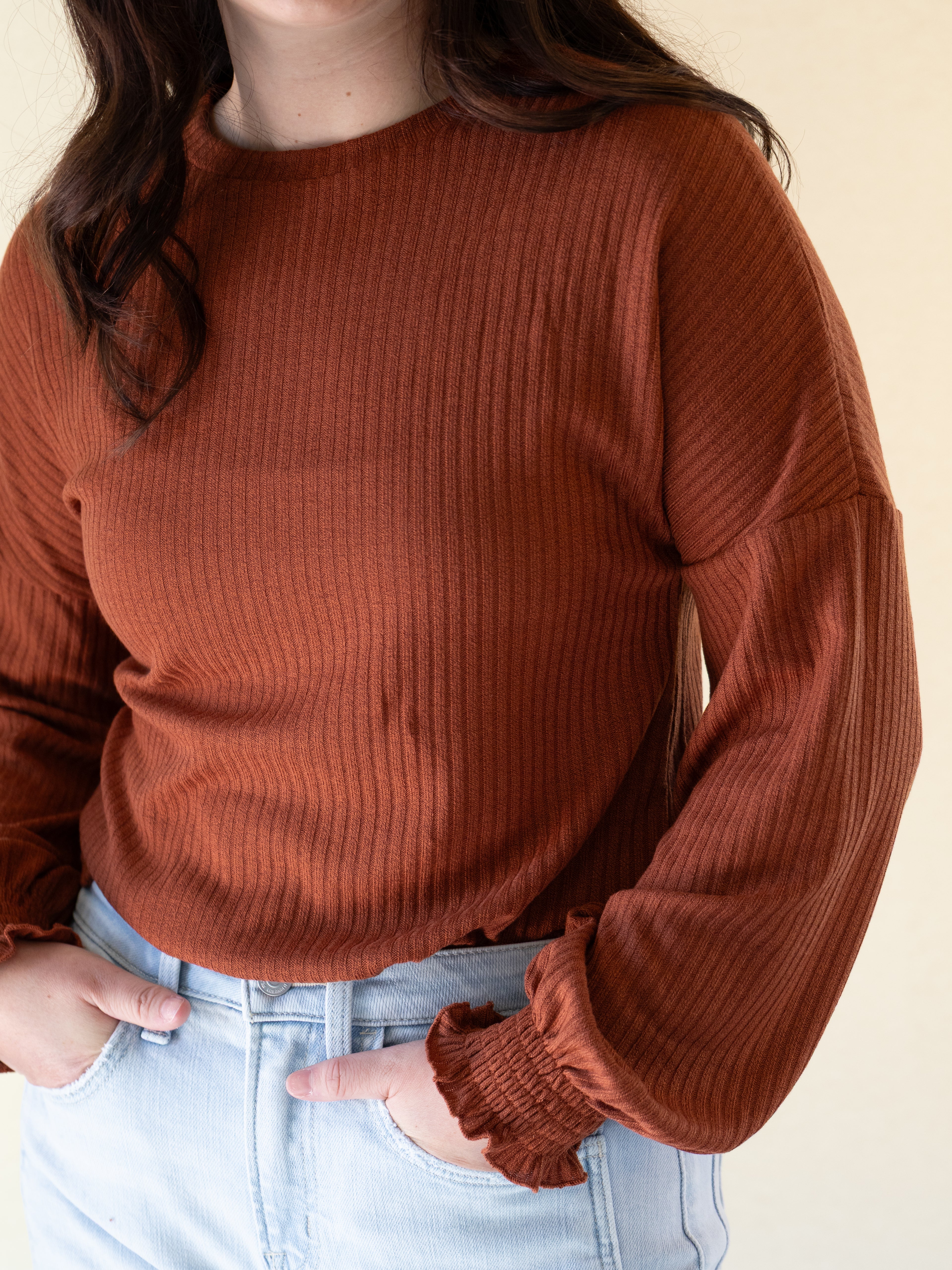 Pumpkin Spice Balloon Blouse