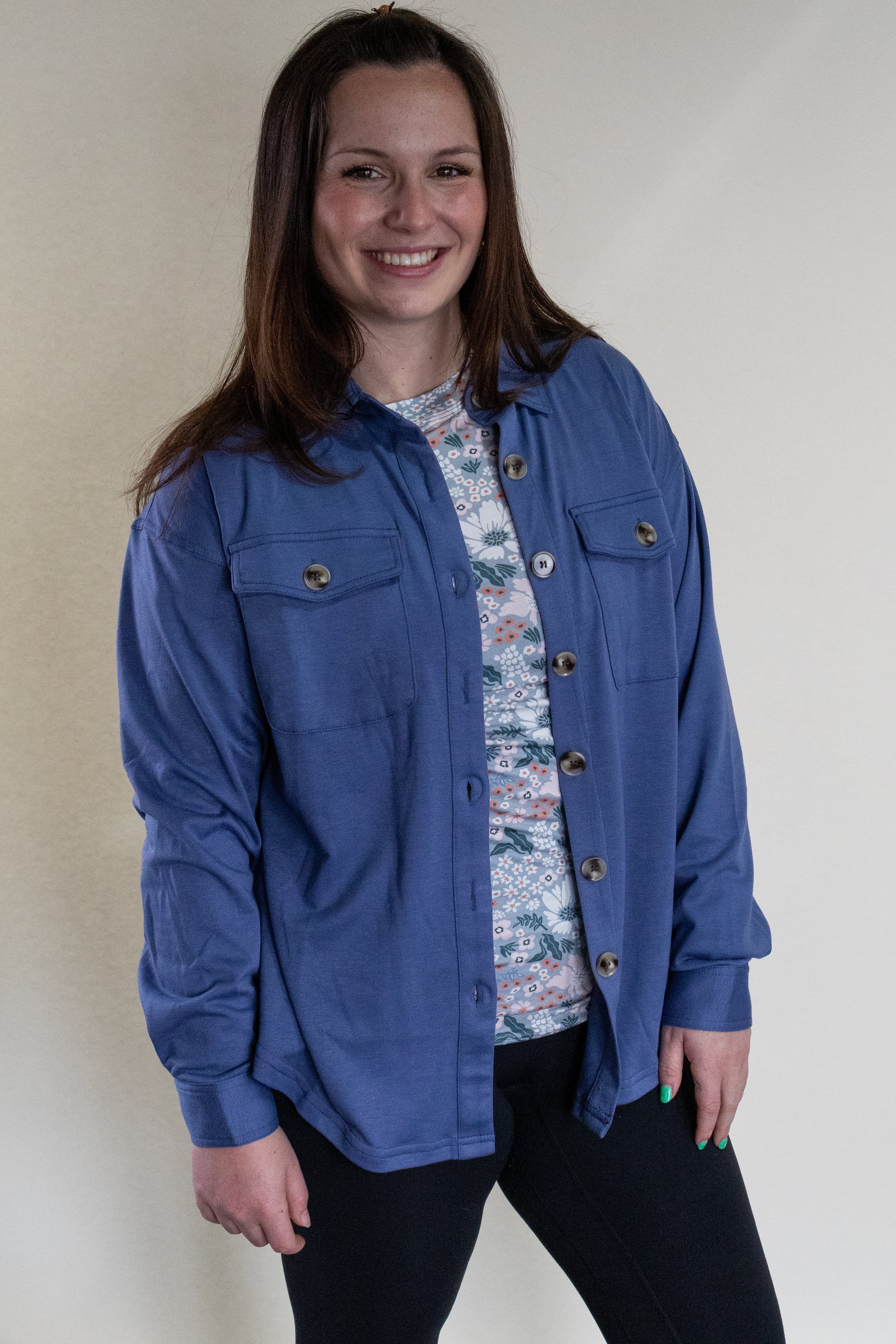 Layer Player Shacket, Blue