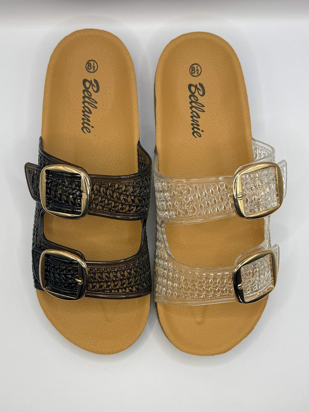Jelly Slide Sandals, Clear