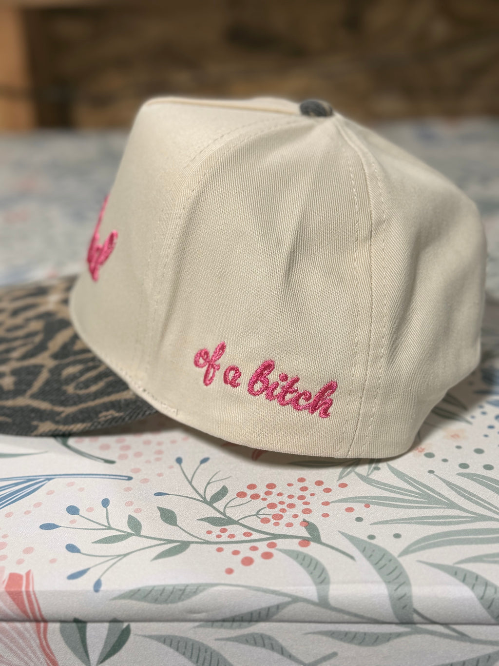 Be Kind (of a B) Embroidered Leopard Hat