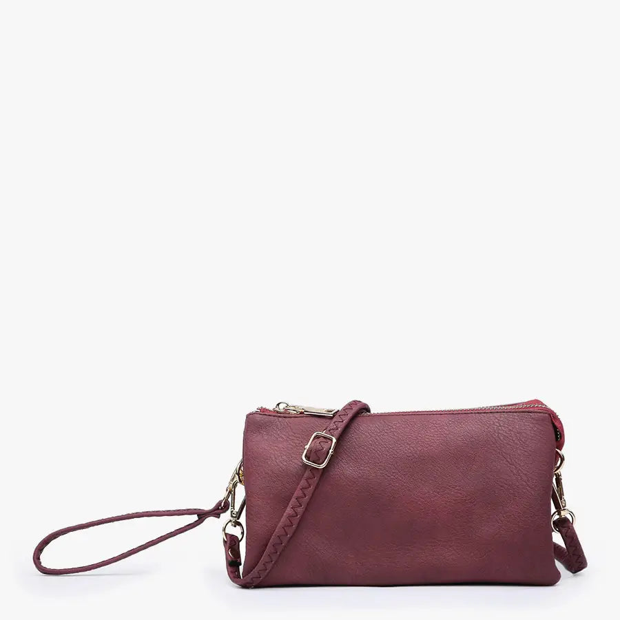 3 Compartment Crossbody Wristlet, Multiple Colors
