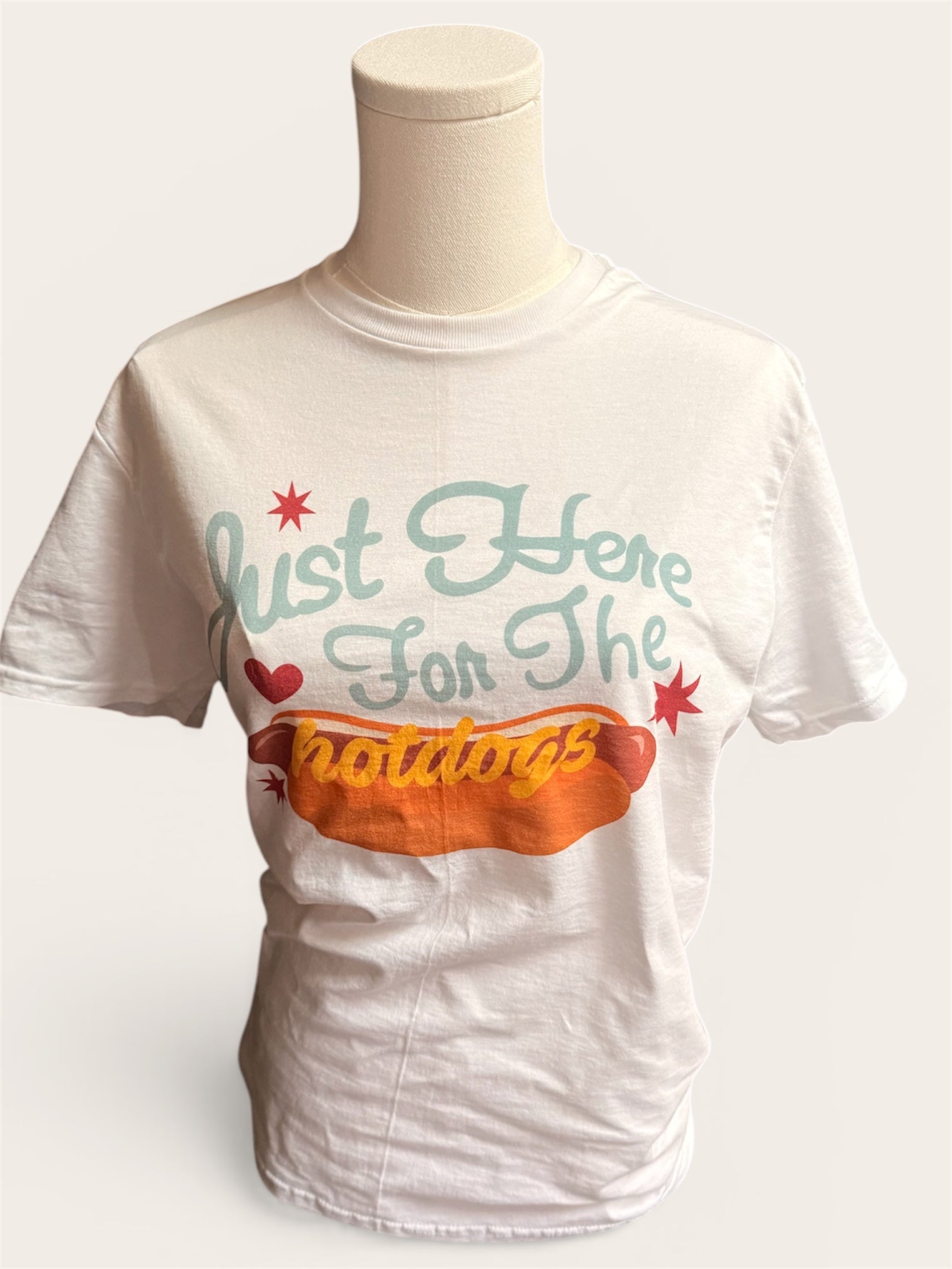 Just Here for the Hotdogs Graphic T Shirt