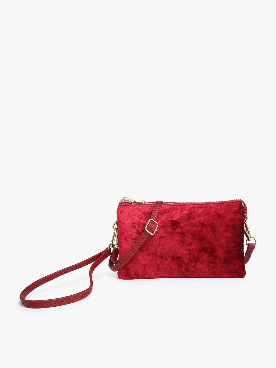 3 Compartment Crossbody Wristlet, Multiple Colors