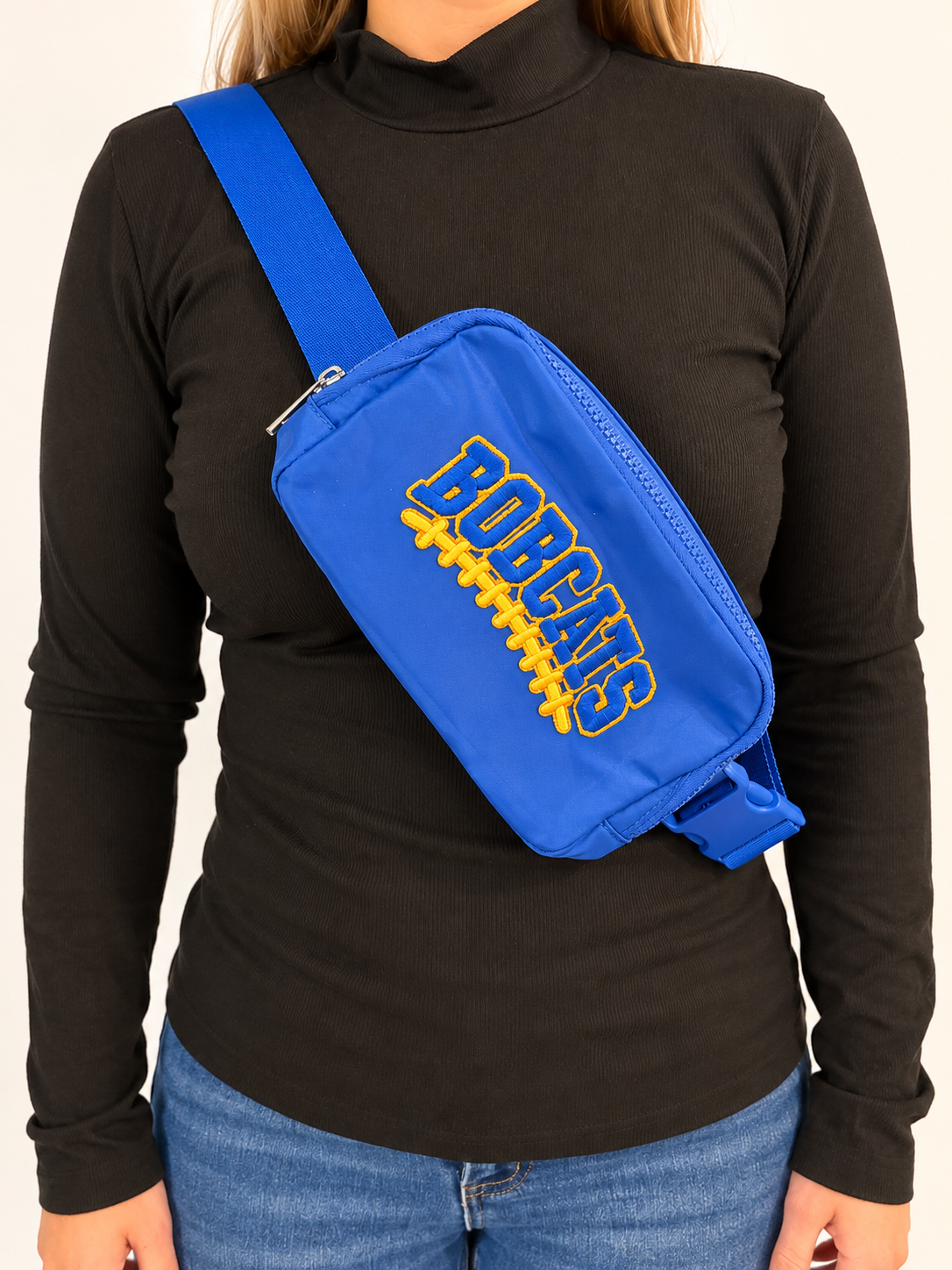 Benton Bobcats Glitter Patch Belt Bag, Multiple Colors