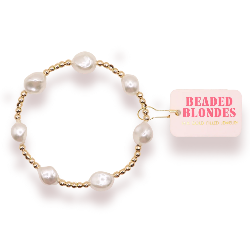Sadie Pearl Gold Bracelet