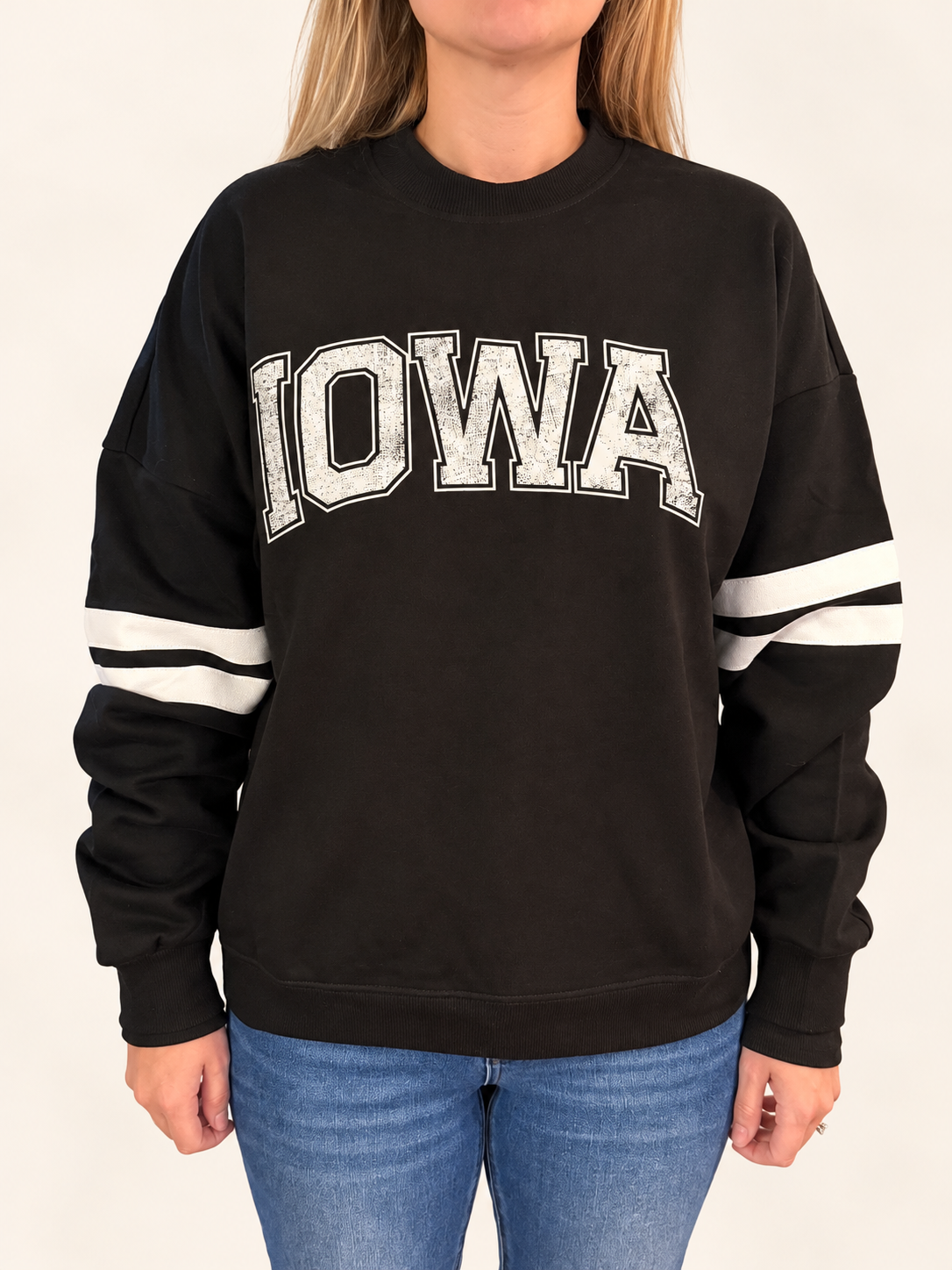 IOWA Vintage Varsity Stripes Crew