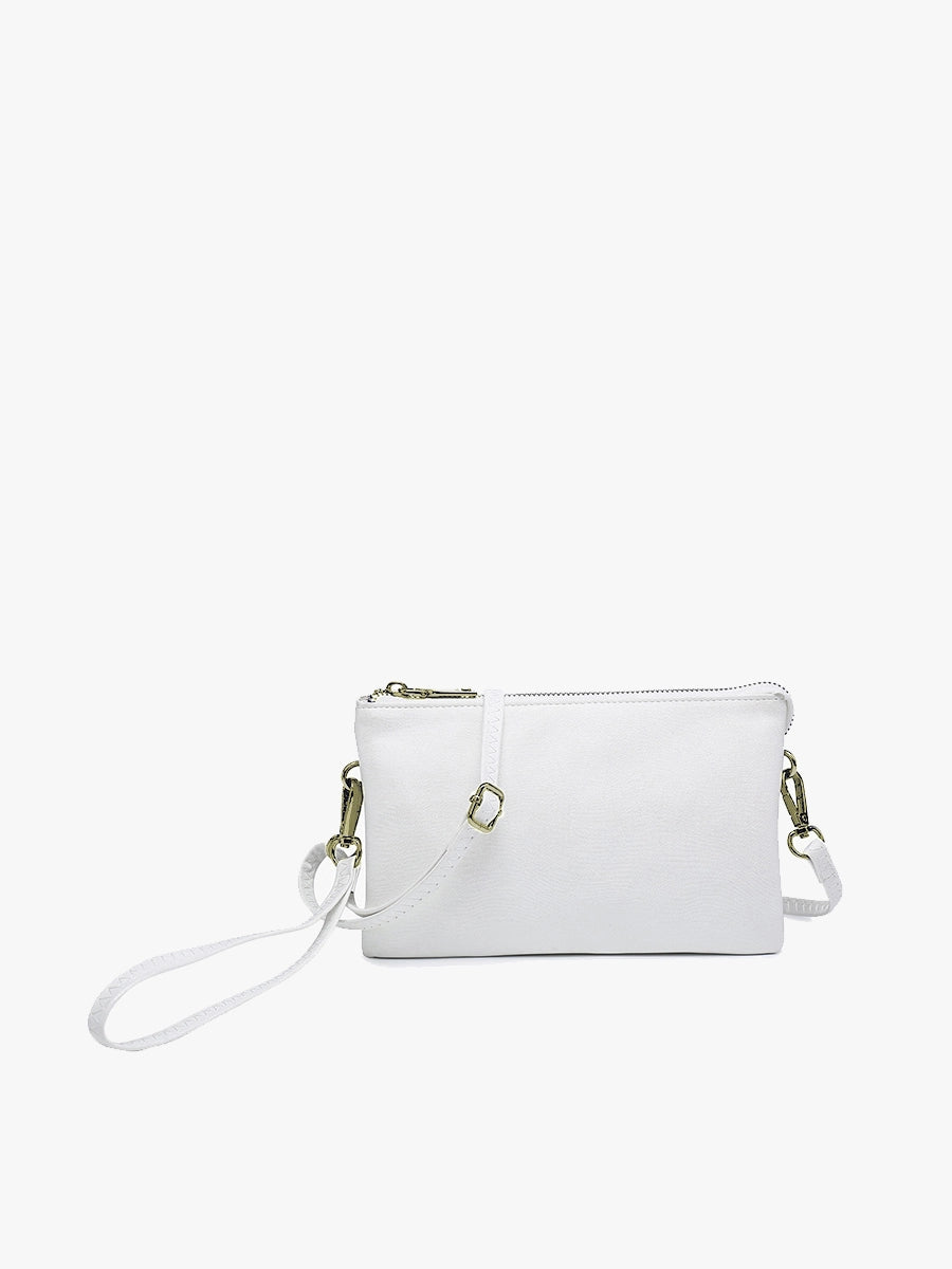 3 Compartment Crossbody Wristlet, Multiple Colors