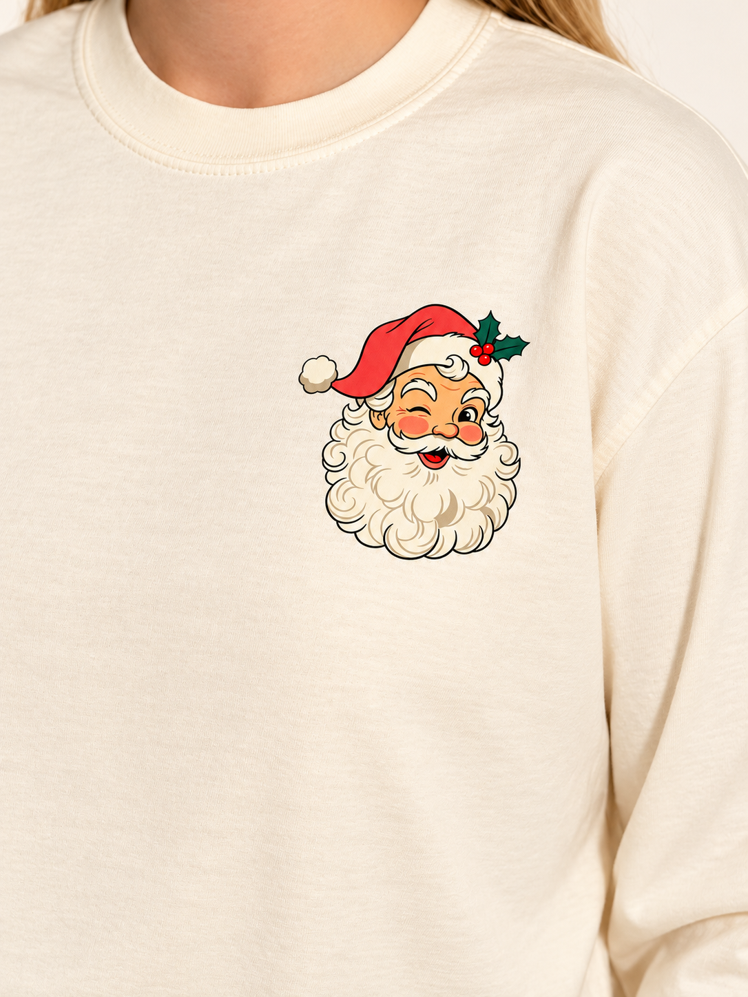Check a List Twice Long Sleeve Santa Tee