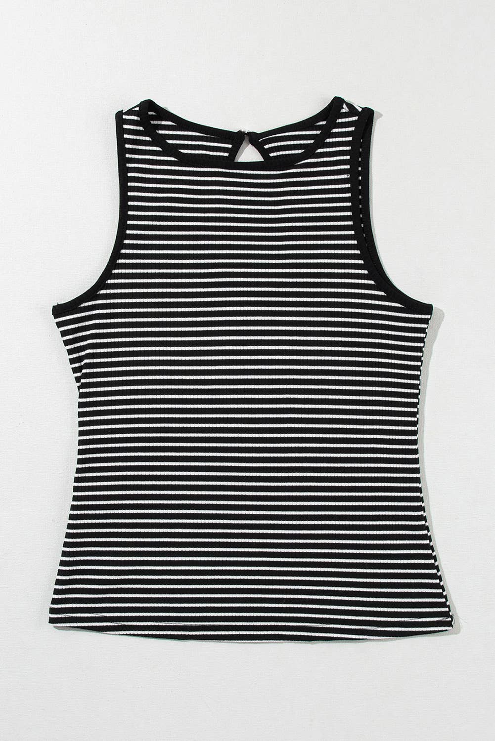 Striped Ribbed Knit Tank Top, Multiple Colors