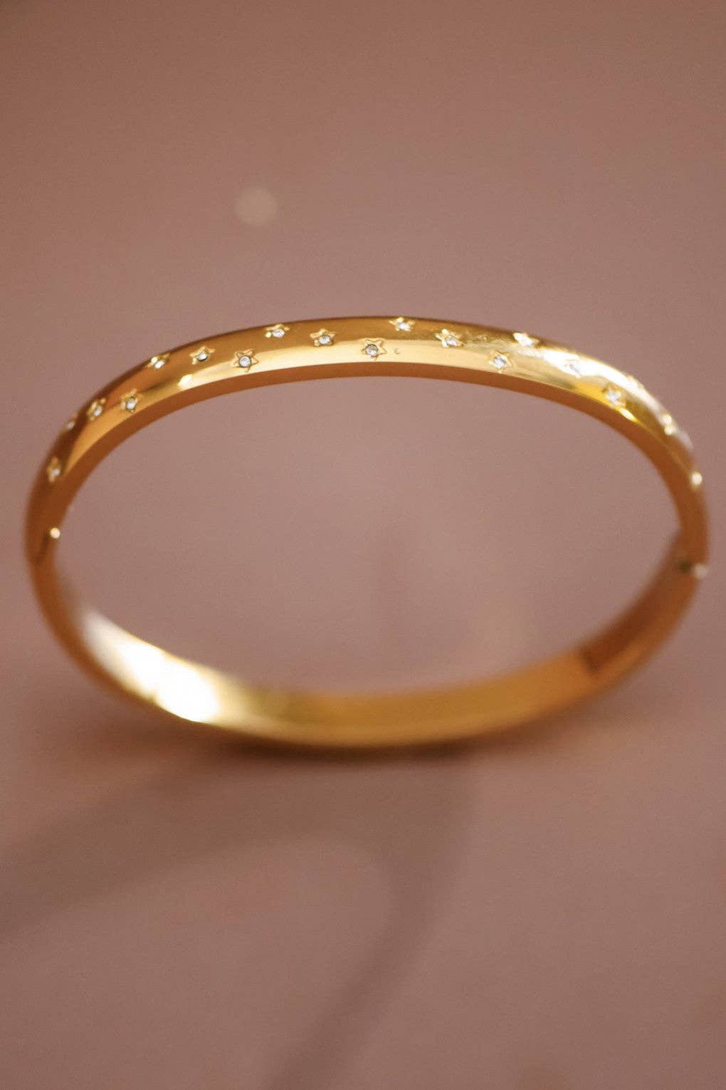 Gold Star Diamonette Bangle Bracelet