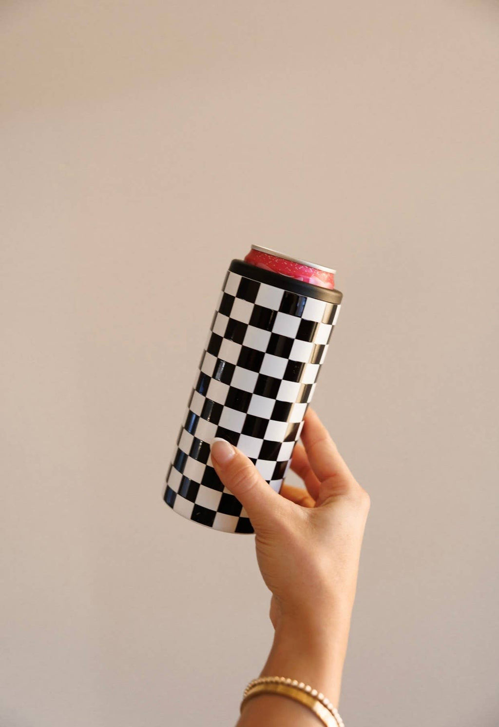 Hard Slim Can Koozie Checkerboard