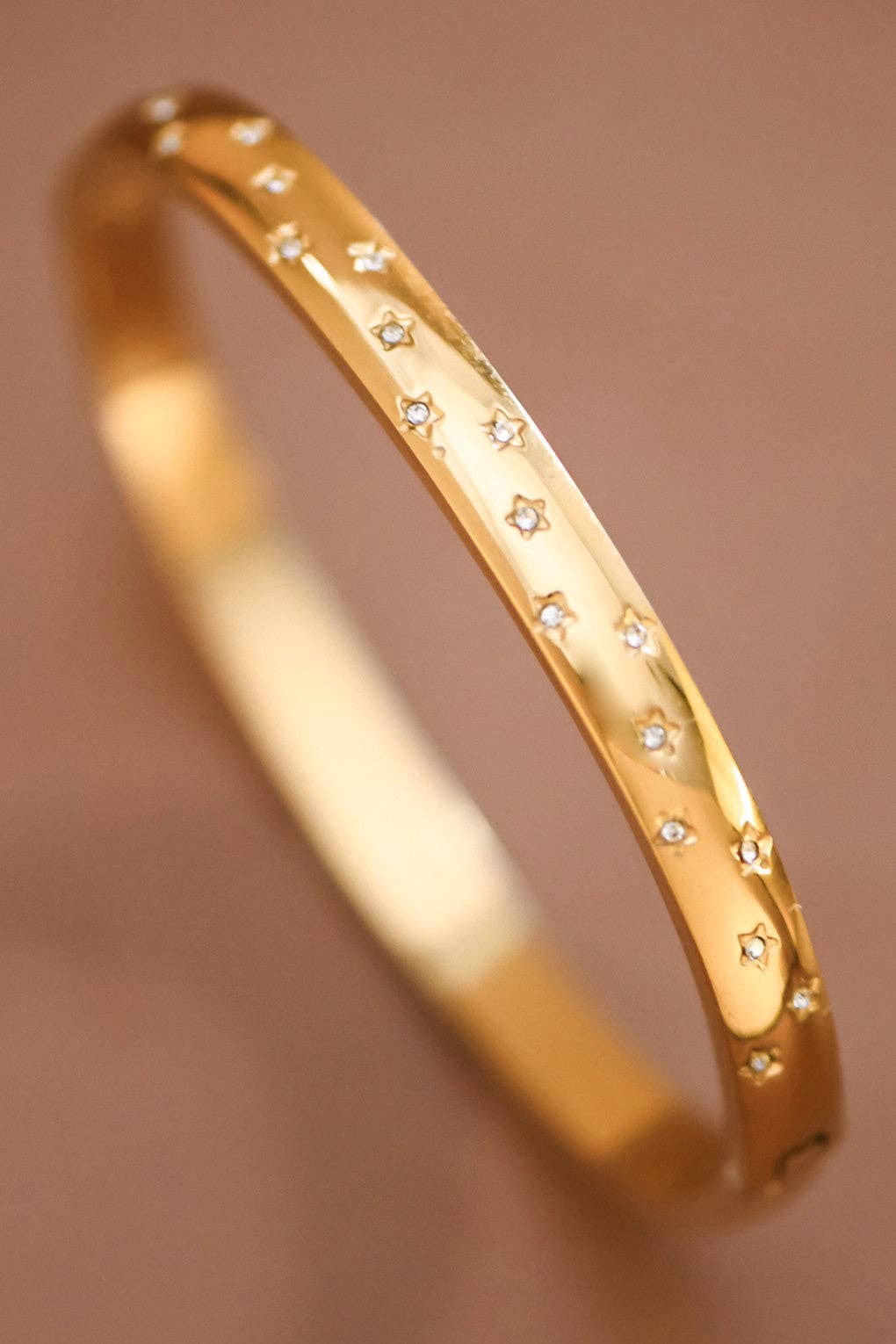 Gold Star Diamonette Bangle Bracelet