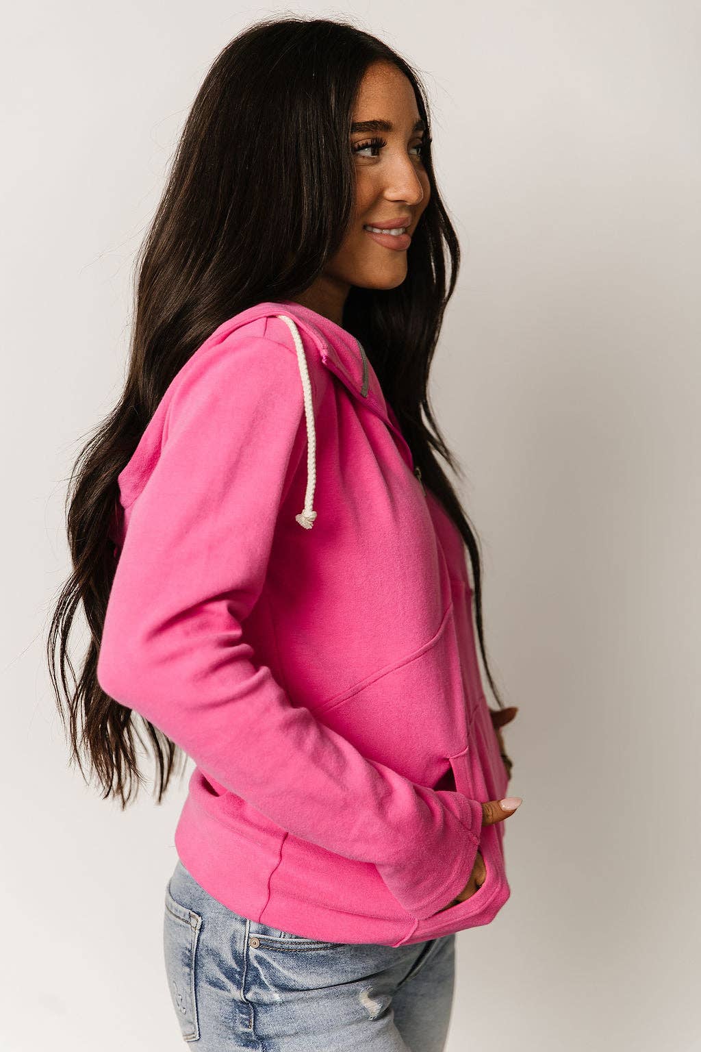 Pink Quarter Zip Sweatshirt | The Tinsel Thread