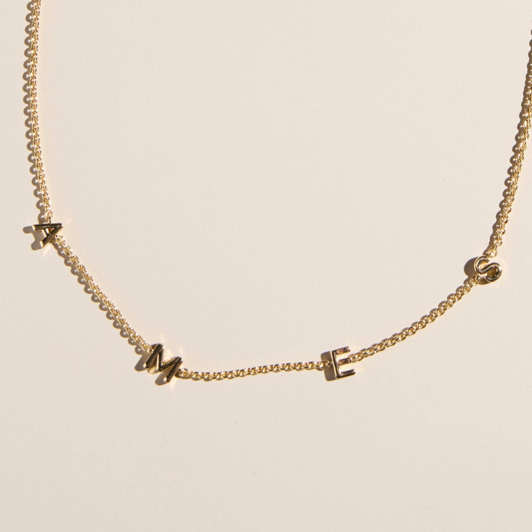 Gold AMES Iowa State University Initial Necklace | The Tinsel Thread