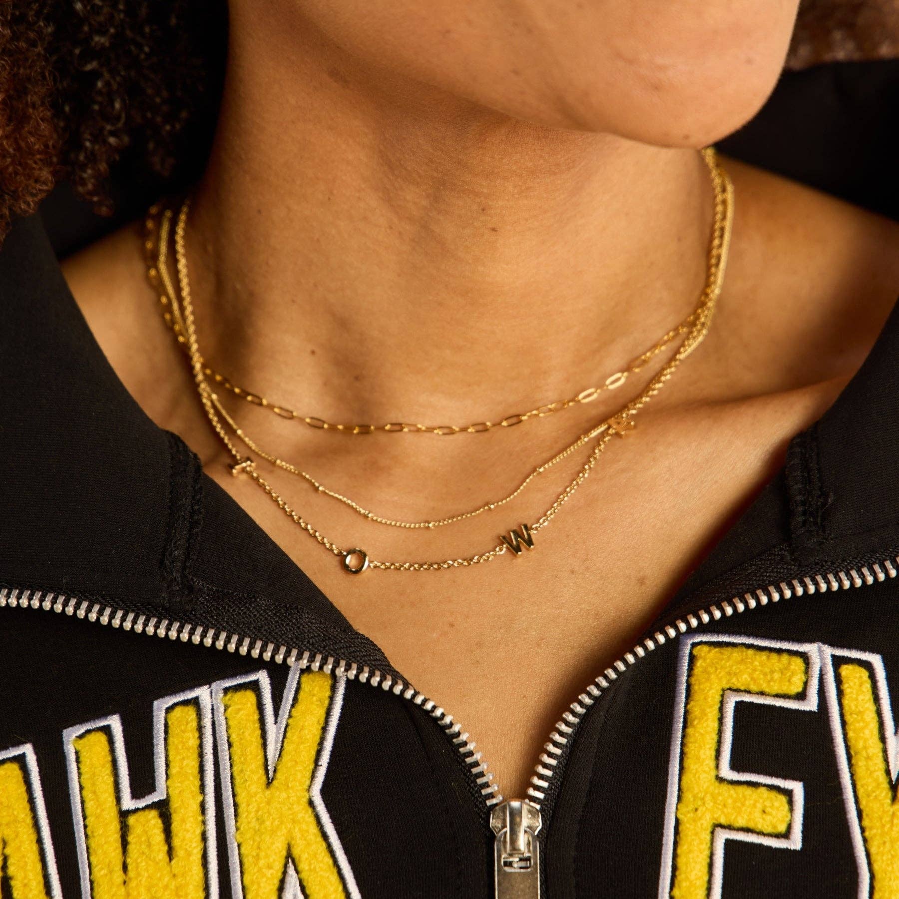 University of Iowa Initial Necklace "IOW" | The Tinsel Thread