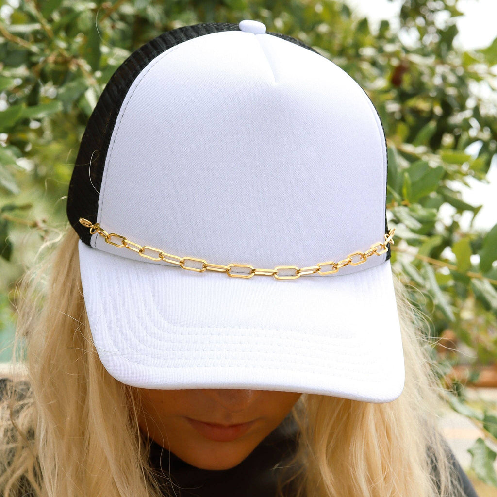 Trucker Hat Chain: Silver/Gold Paperclip