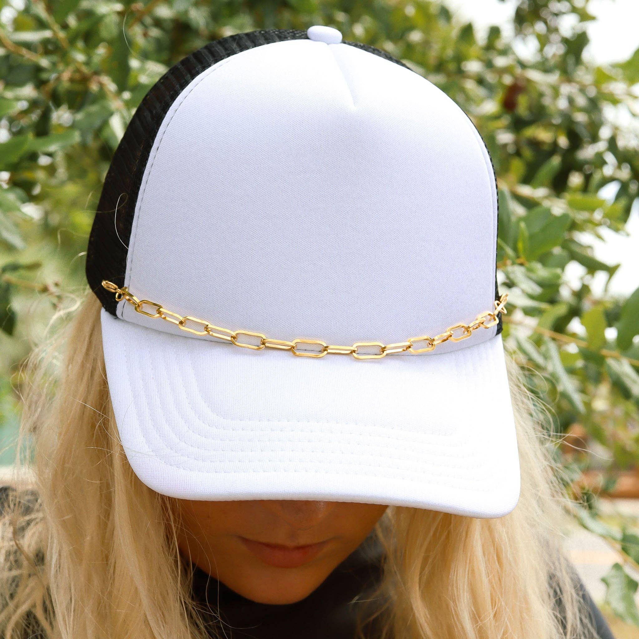 Trucker Hat Chain: Silver/Gold Paperclip