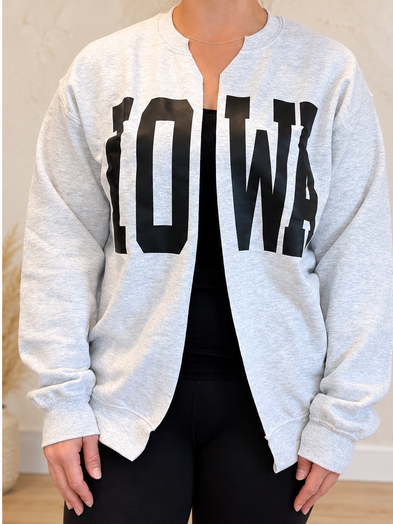 IOWA Swacket Cardigan, Gray & Black